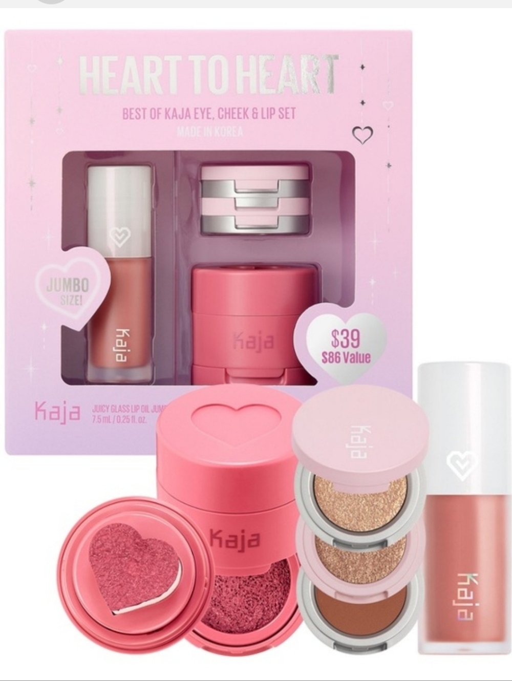Kaja Heart to Heart Best Of Kaja Eye, Cheek, & Lip Set